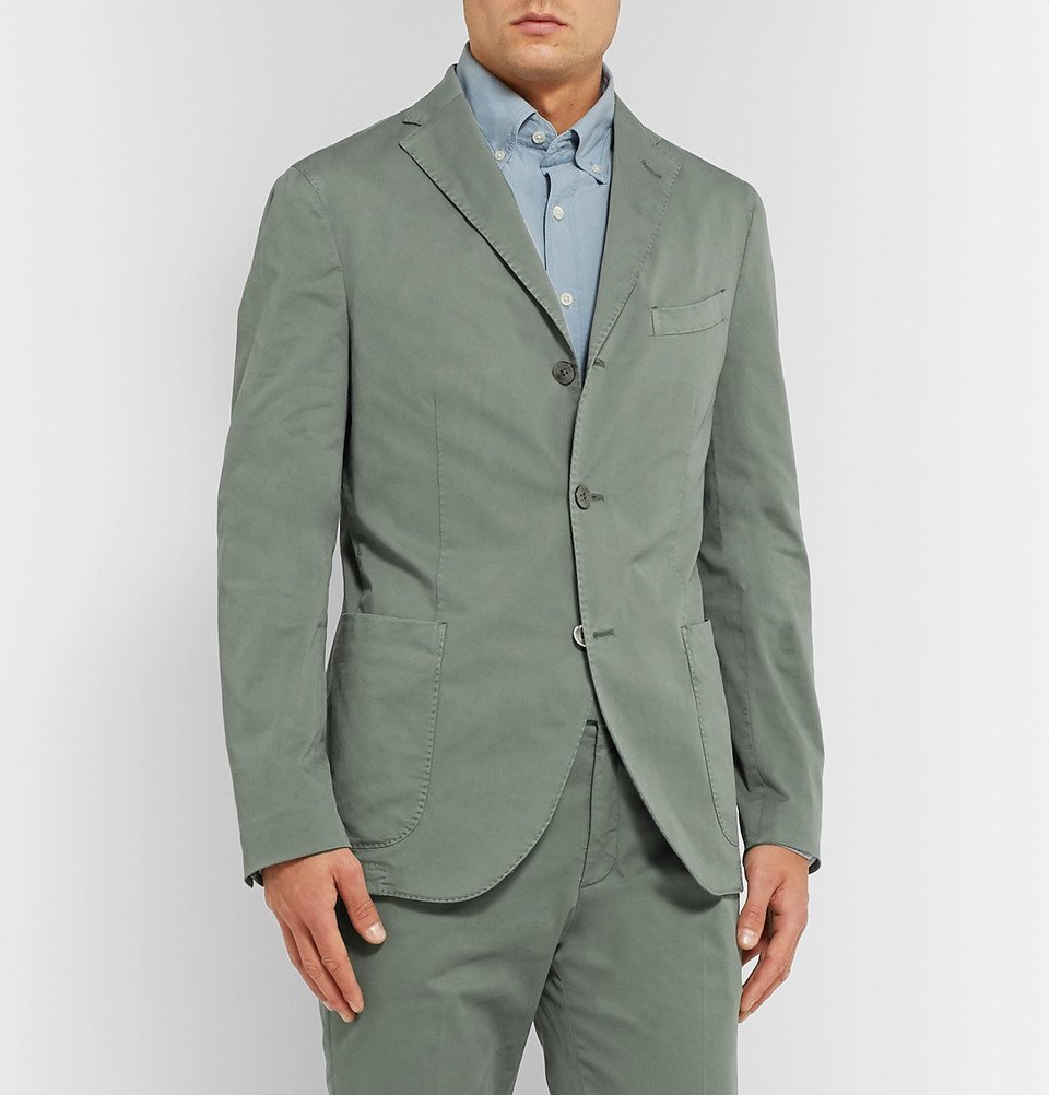 ボリオリ ジャケット＆ブルゾン アウター メンズ Suit jackets Sage green-