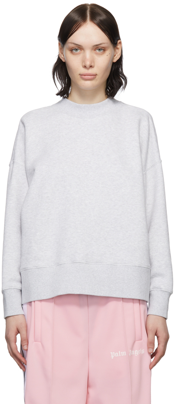 Palm Angels Grey Classic Logo Sweatshirt Palm Angels