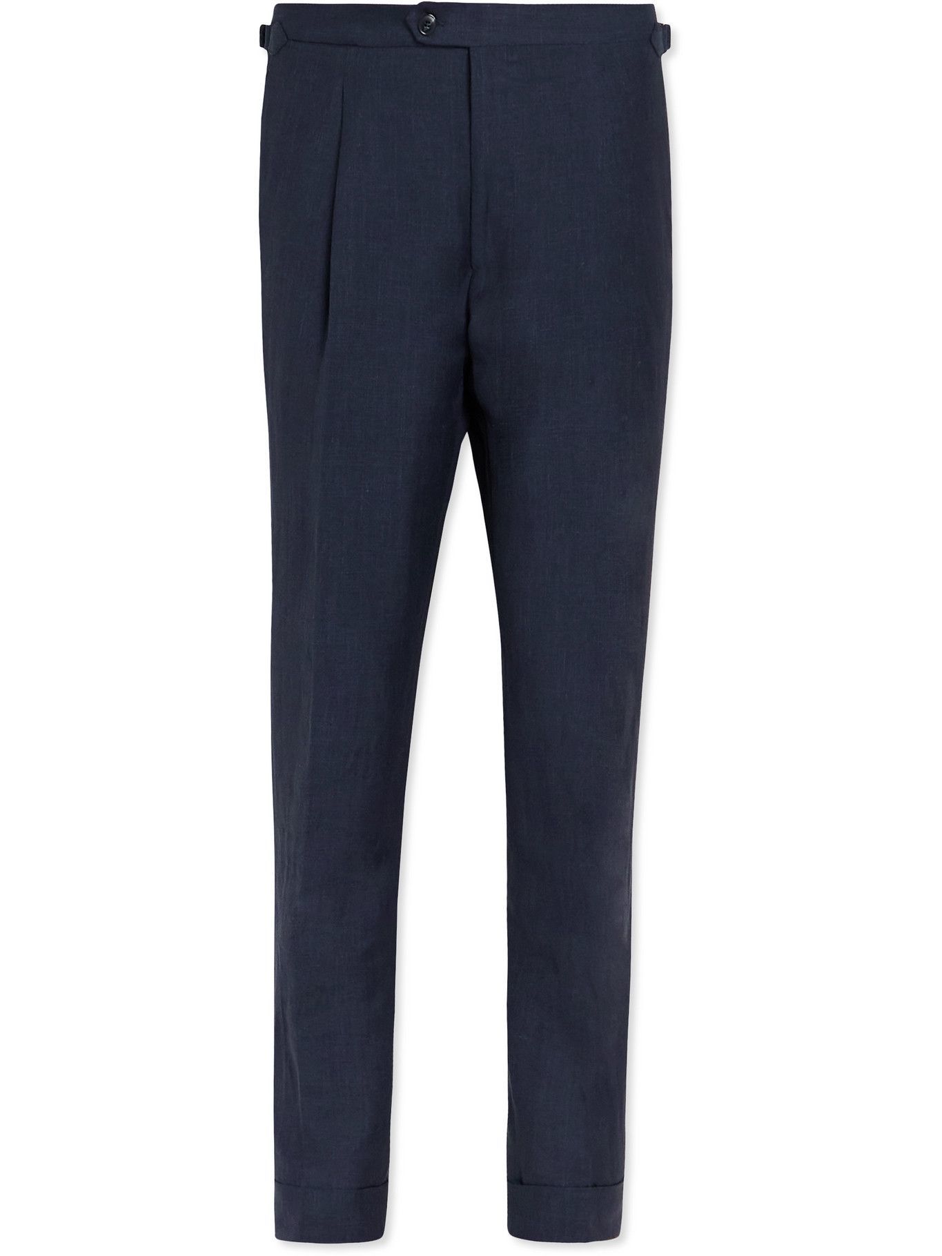 Saman Amel - Linen, Wool and Silk-Blend Trousers - Blue Saman Amel