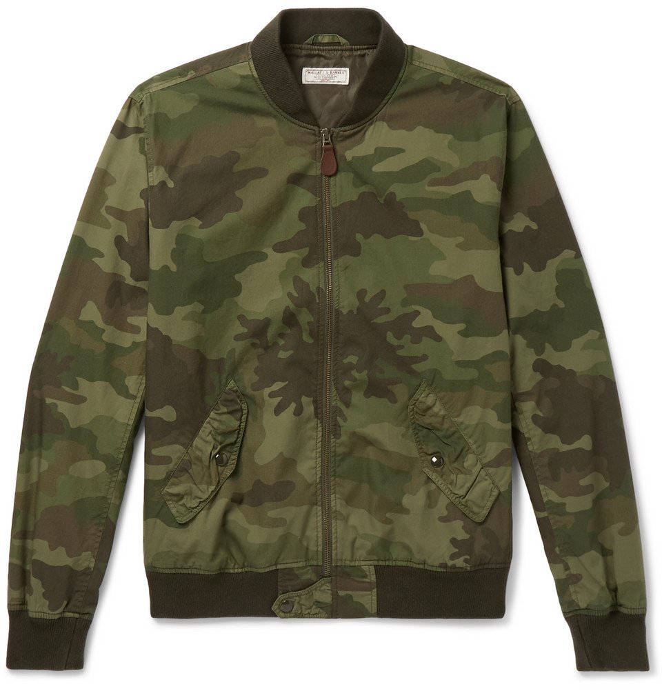 J.Crew - Wallace & Barnes Camouflage-Print Cotton-Ripstop Bomber Jacket ...