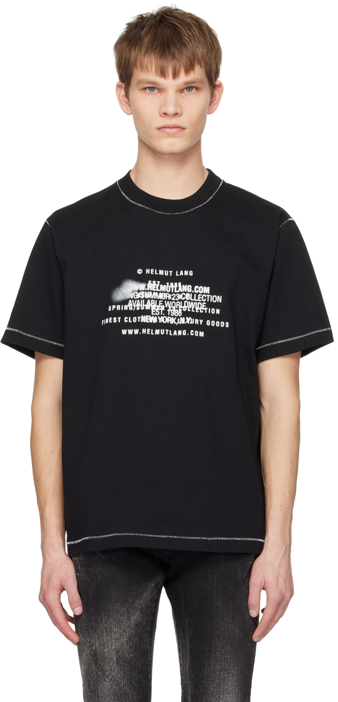 Helmut Lang Black Spray T-Shirt Helmut Lang