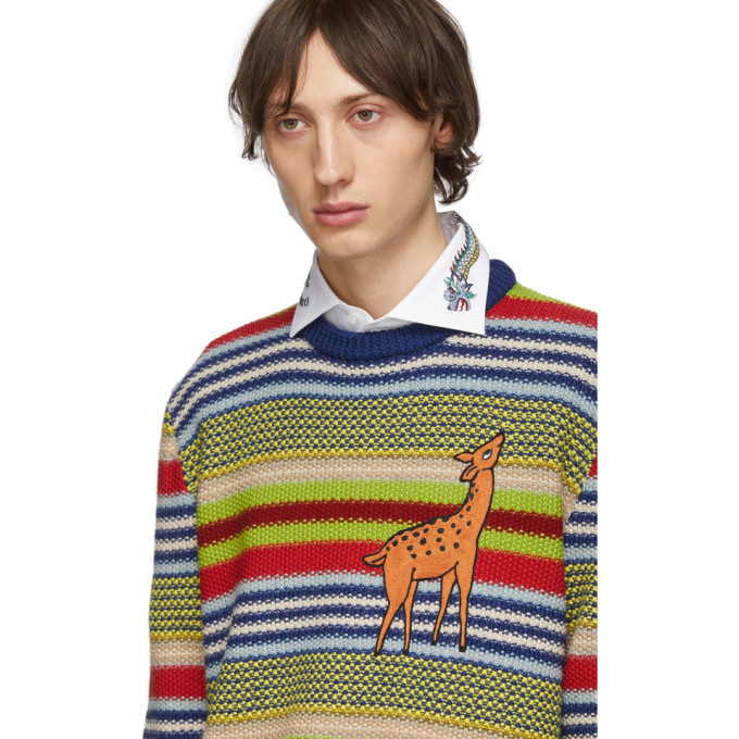 Gucci Multicolor Deer Sweater Gucci