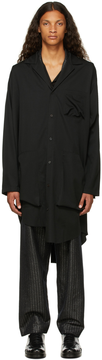 Sulvam Black Wool Classic Shirt Sulvam