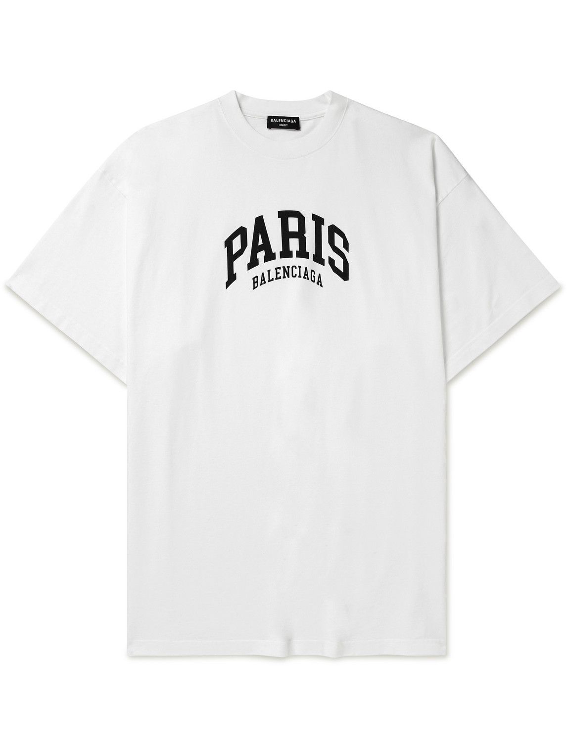 Balenciaga - Cities Oversized Logo-Print Cotton-Jersey T-shirt - White ...