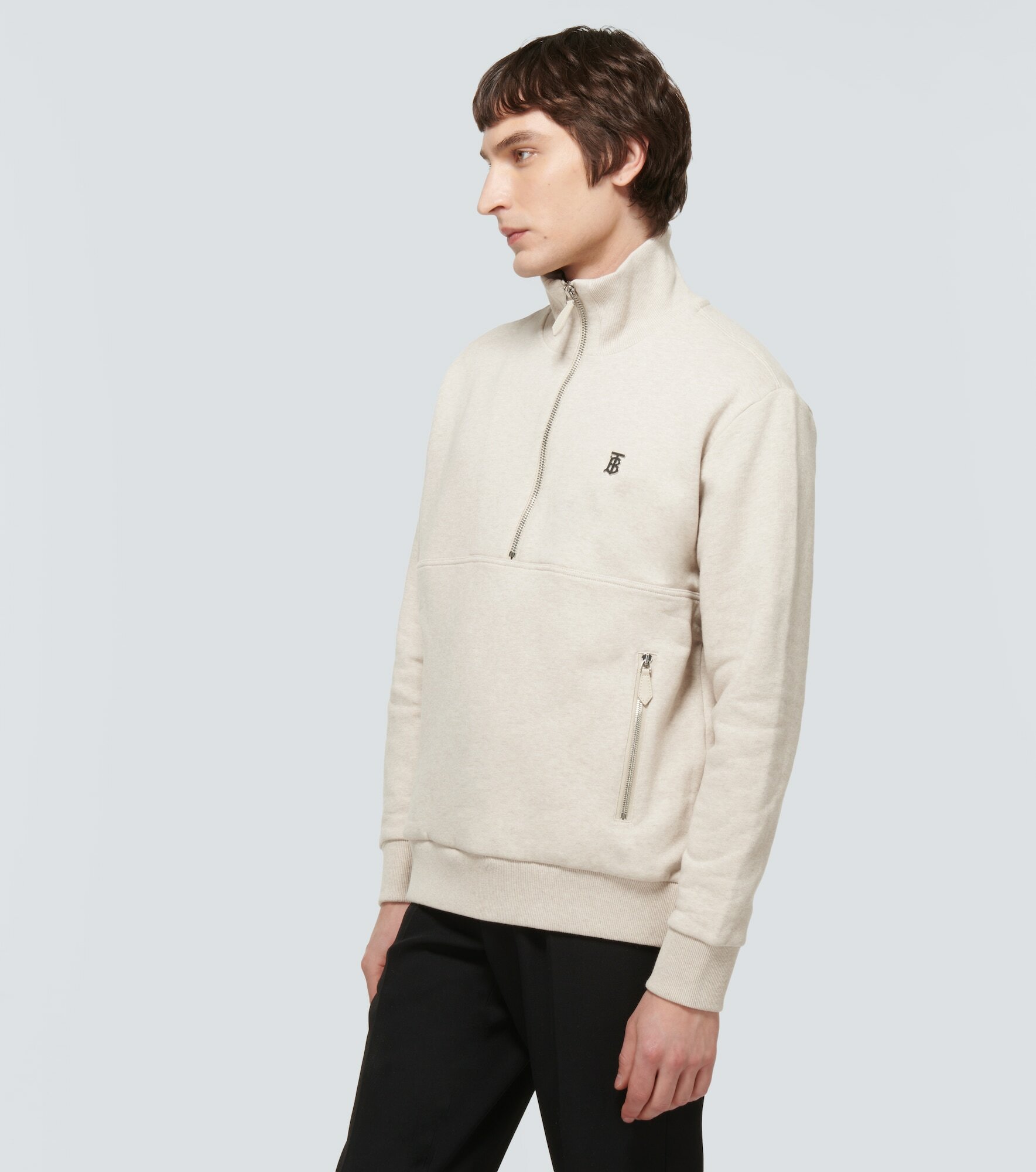 Burberry Cotton and cashmere zipped sweater Burberry