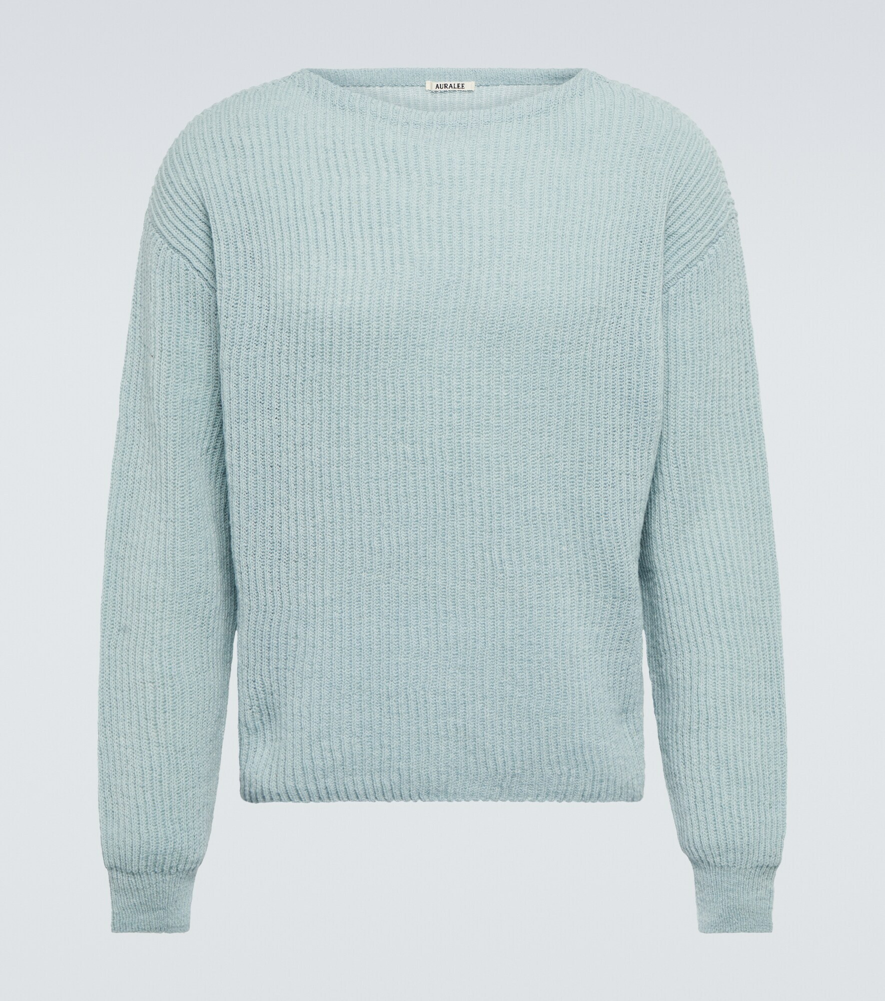 Ribbed V-neck sweater in wool and lurex main image 1
