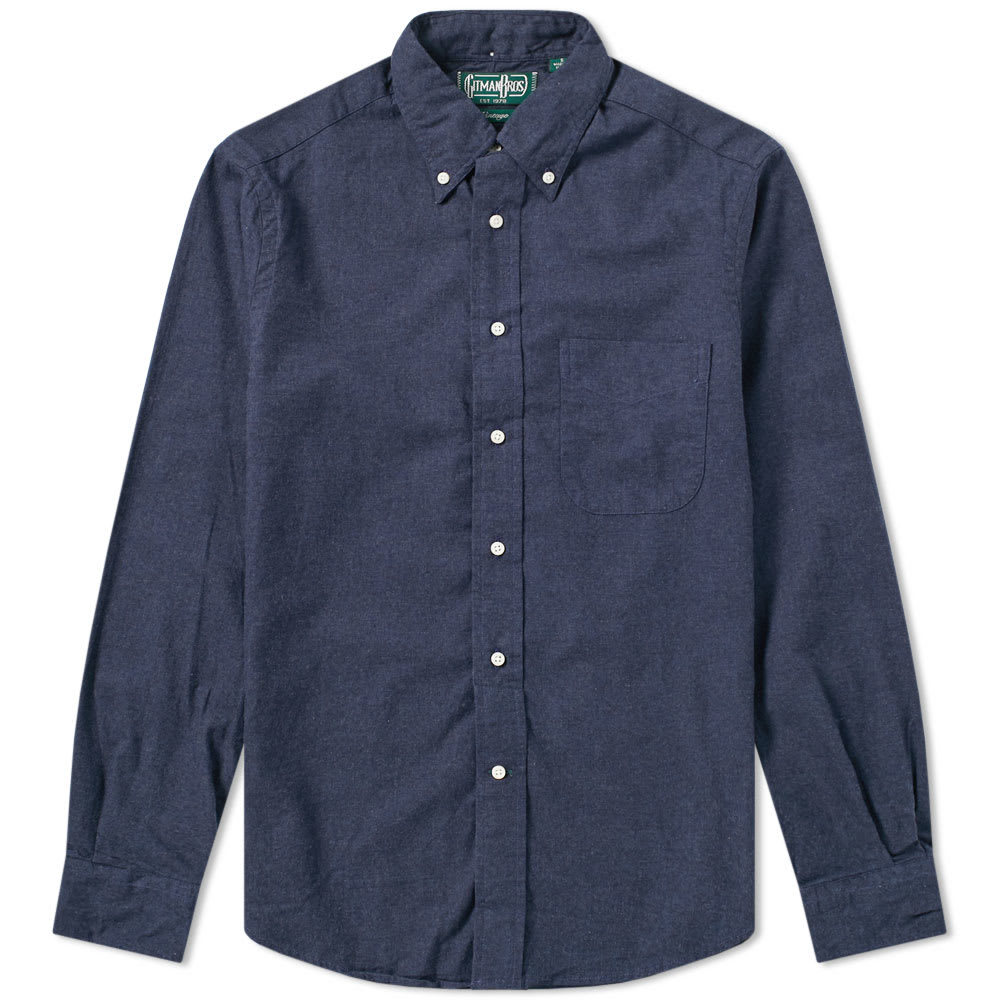 Gitman Vintage Camp Shirt Blue Gitman Vintage