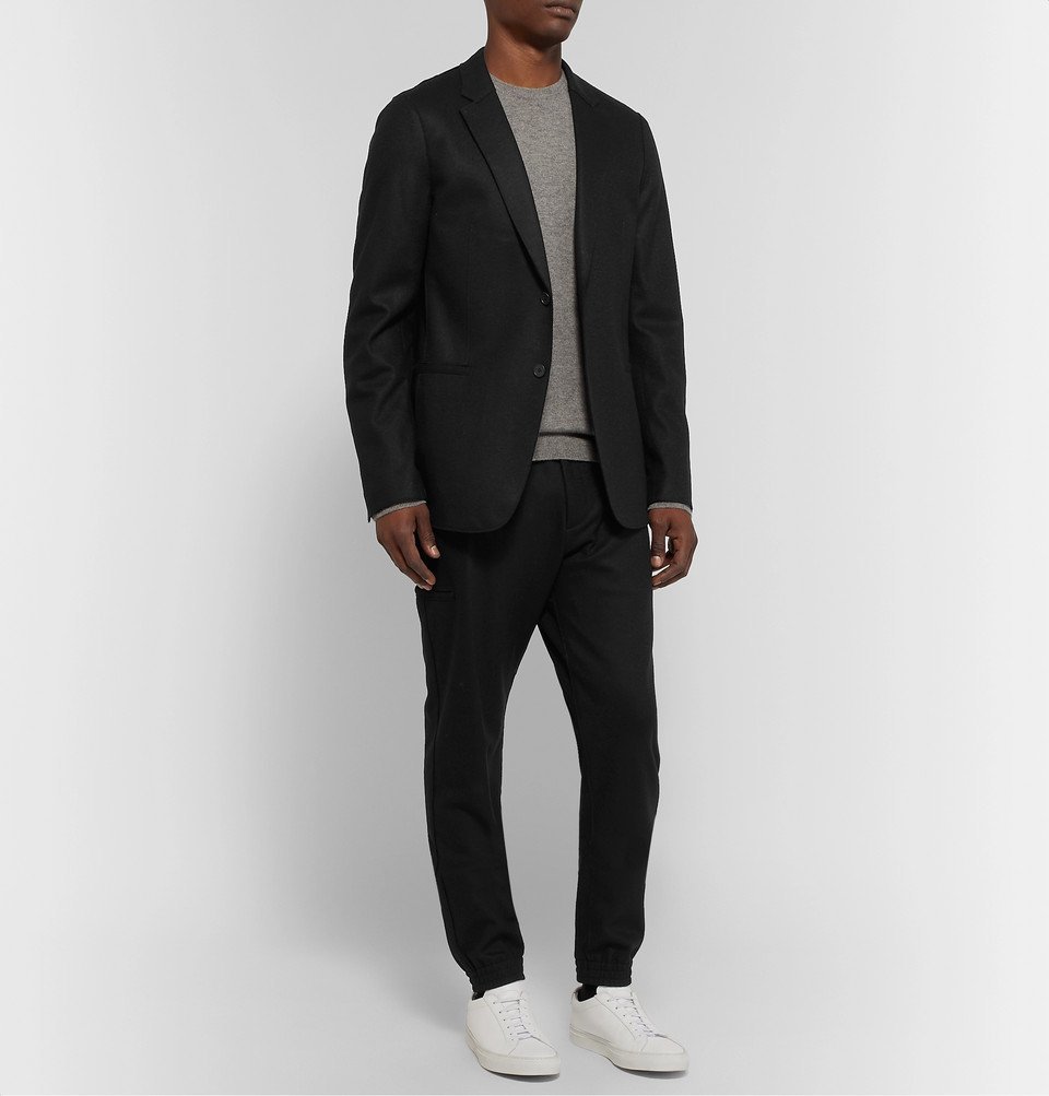 black unstructured blazer