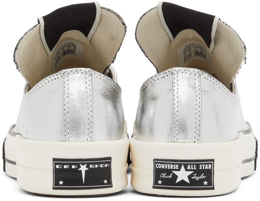 Rick Owens Drkshdw Silver Converse Edition Turbodrk Chuck 70 Low