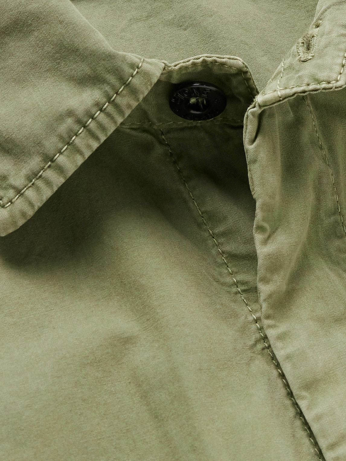 Stone Island - Logo-Appliquéd Brushed Cotton-Canvas Overshirt - Green ...