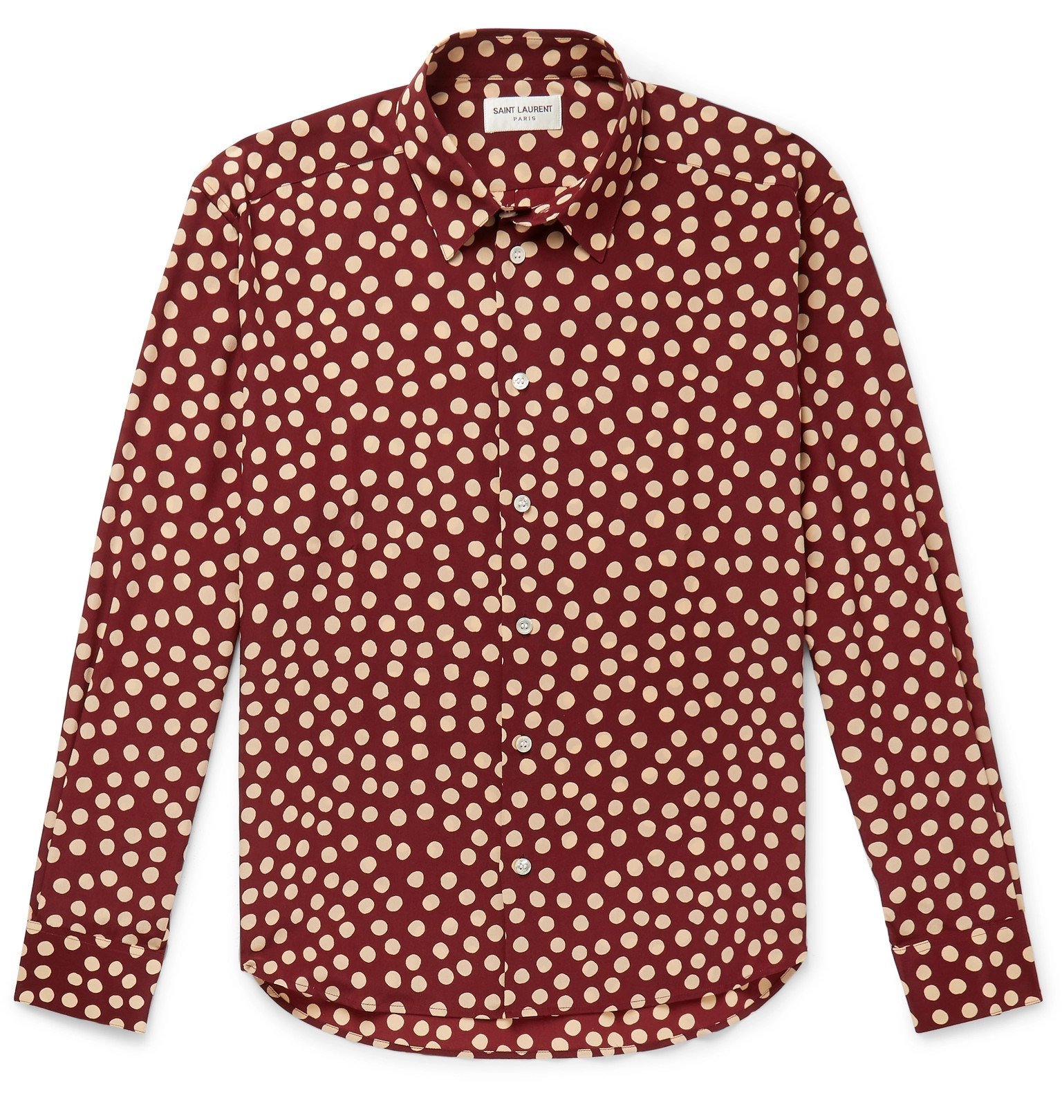 saint laurent polka dot shirt