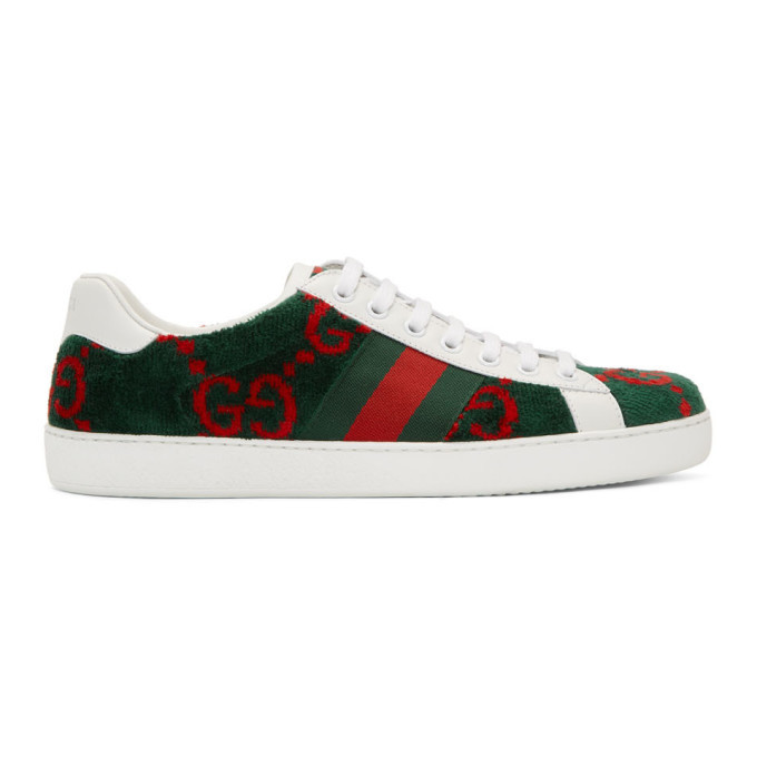 gucci shoes green and red