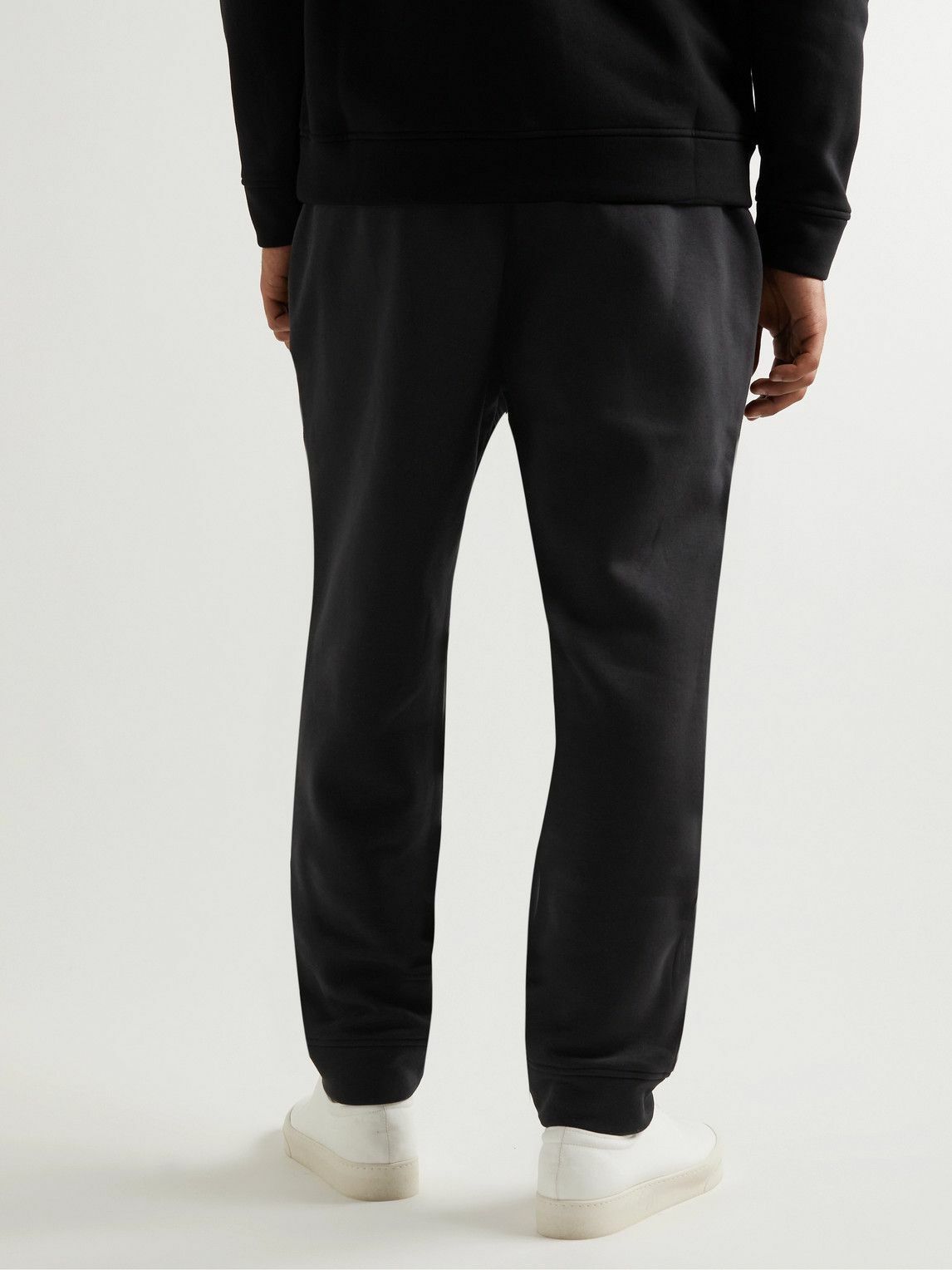 Zegna - Tapered Cotton-Blend Jersey Sweatpants - Black Zegna