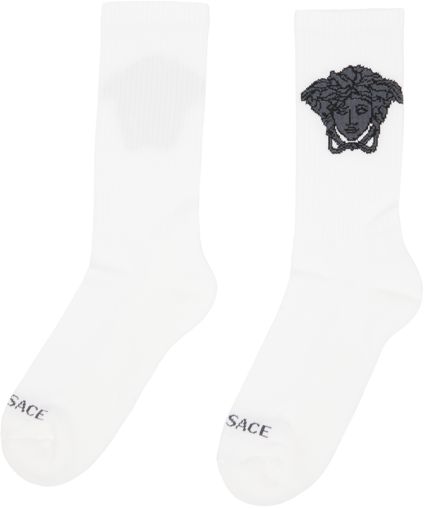 Versace White Medusa Socks Versace