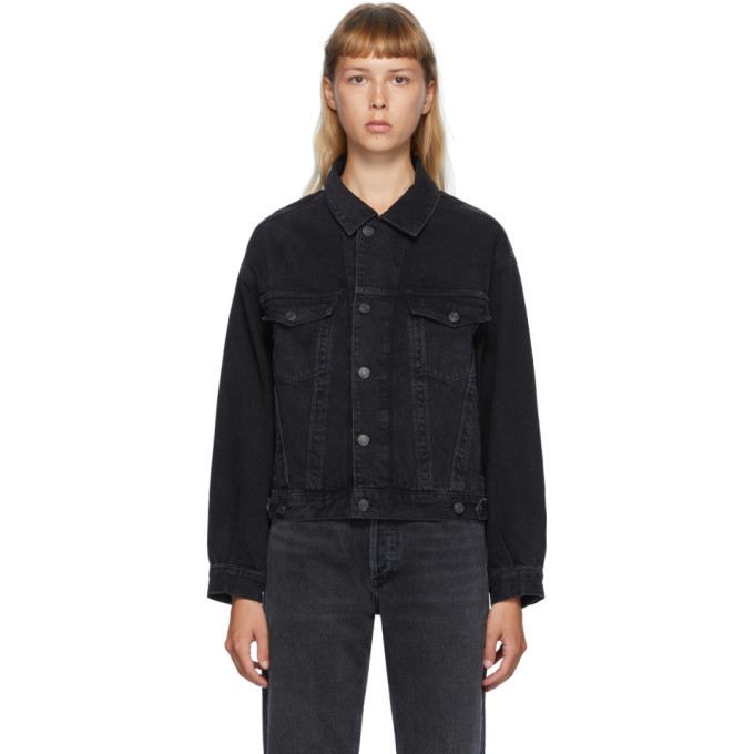 agolde charli denim jacket black