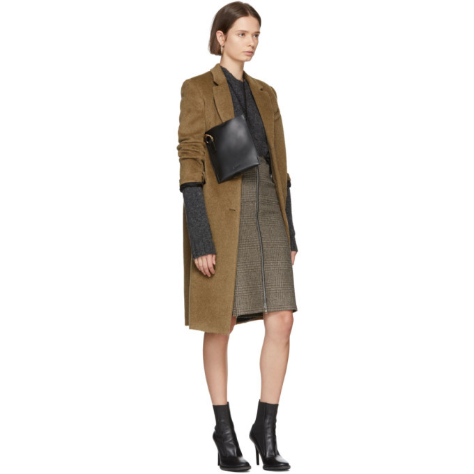 Jil Sander Navy Brown Wool and Mohair Overcoat Jil Sander Navy