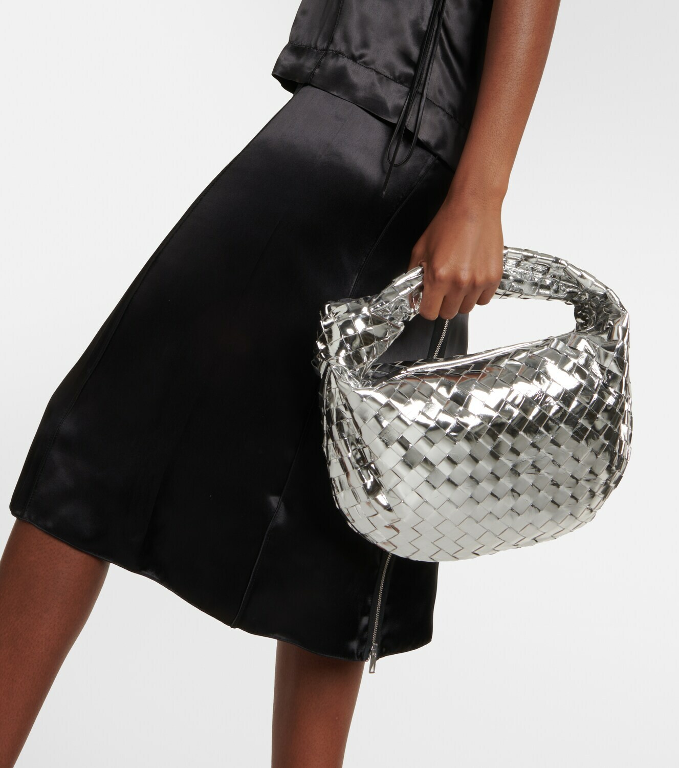 Bottega Veneta - Jodie Mini metallic leather tote bag Bottega Veneta