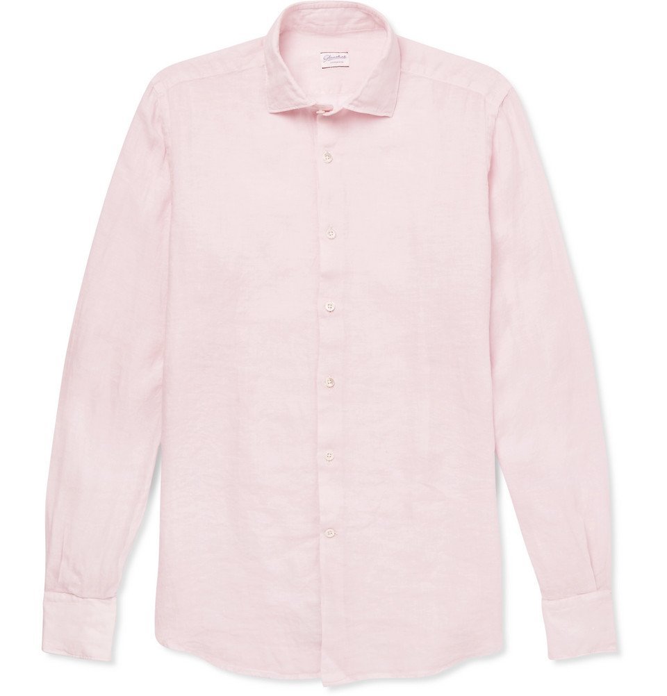 pink linen shirt mens