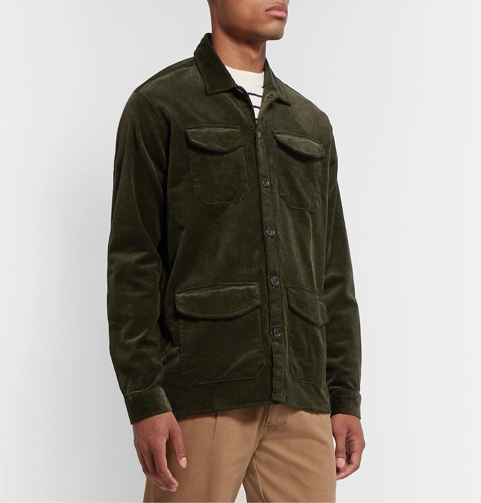 Oliver Spencer - Cotton-blend Corduroy Shirt Jacket - Green Oliver Spencer