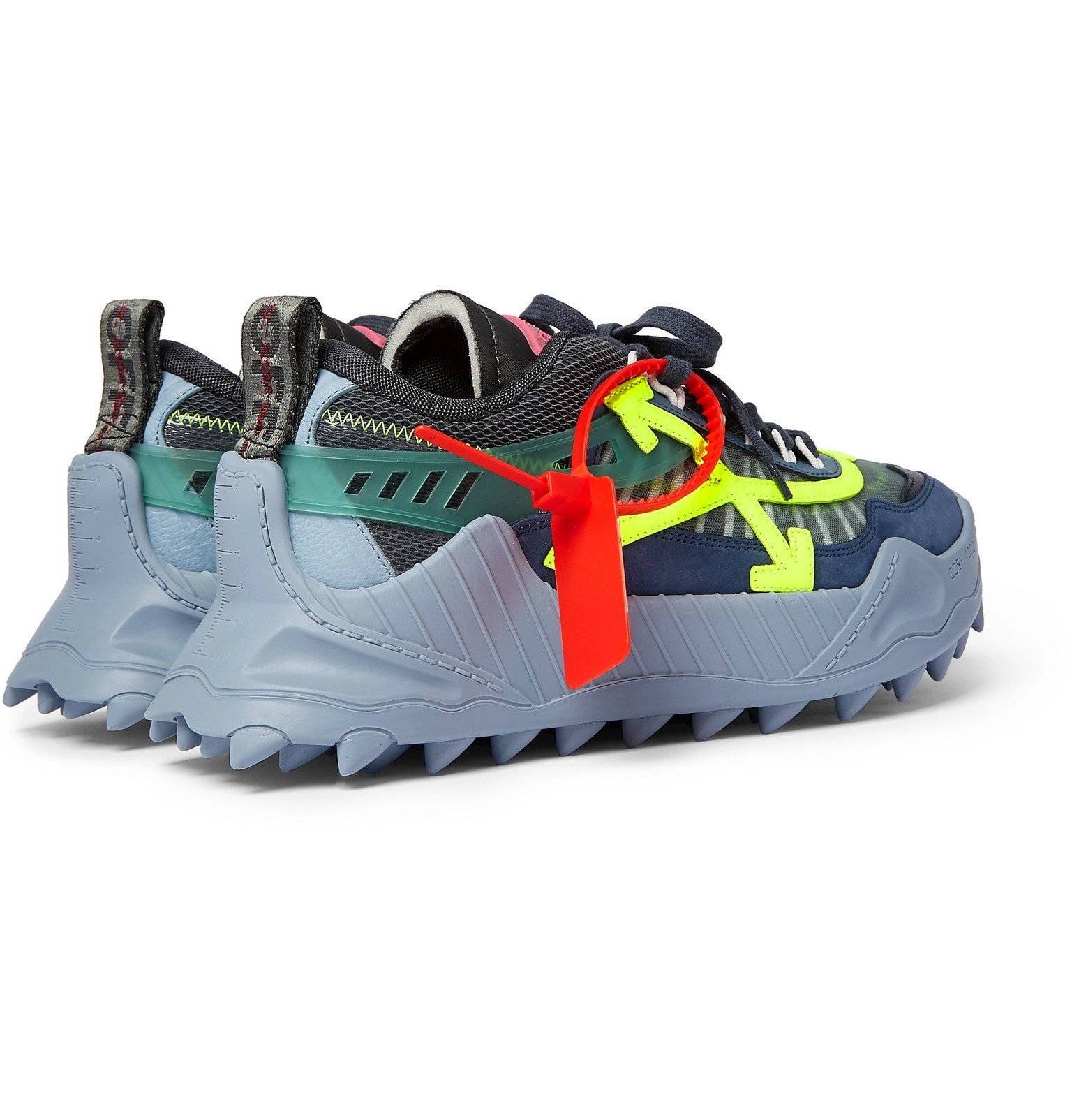 Off-White - Odsy-1000 Suede, Mesh, Leather and Rubber Sneakers - Blue ...