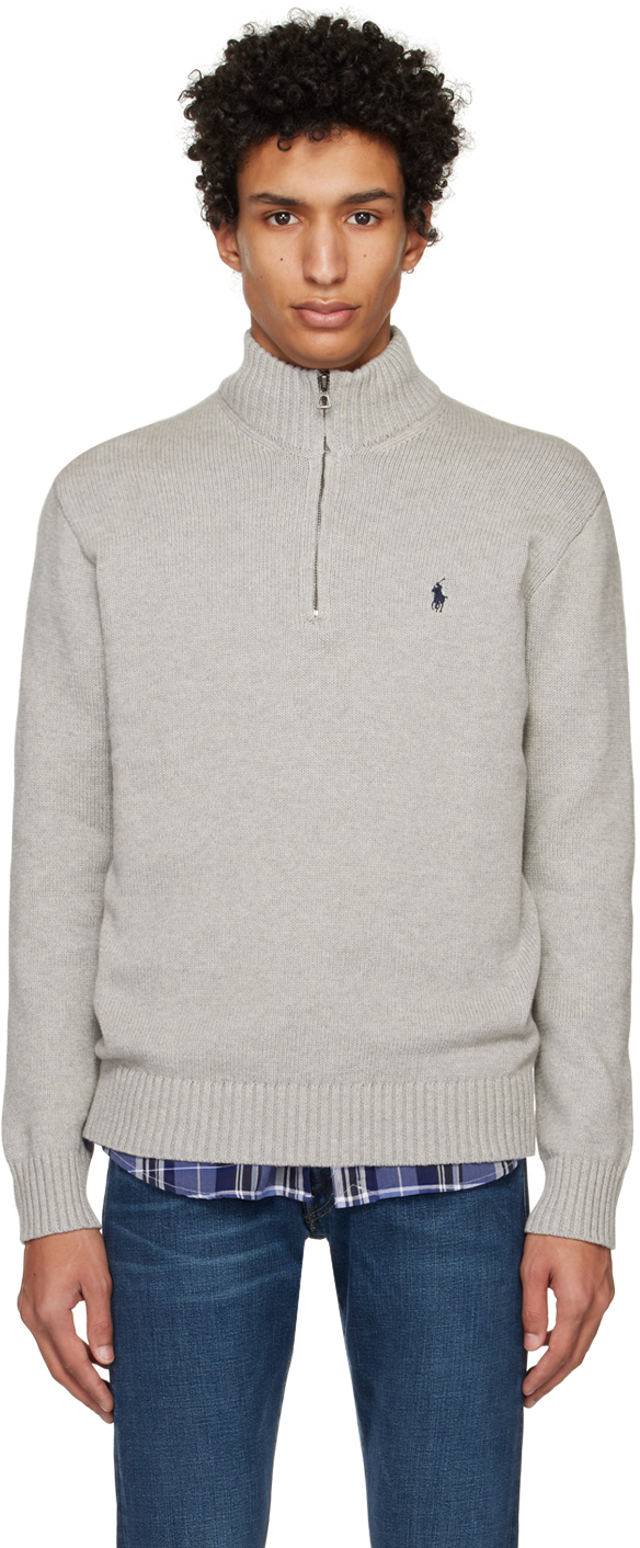 Polo Ralph Lauren Gray HalfZip Sweater Polo Ralph Lauren