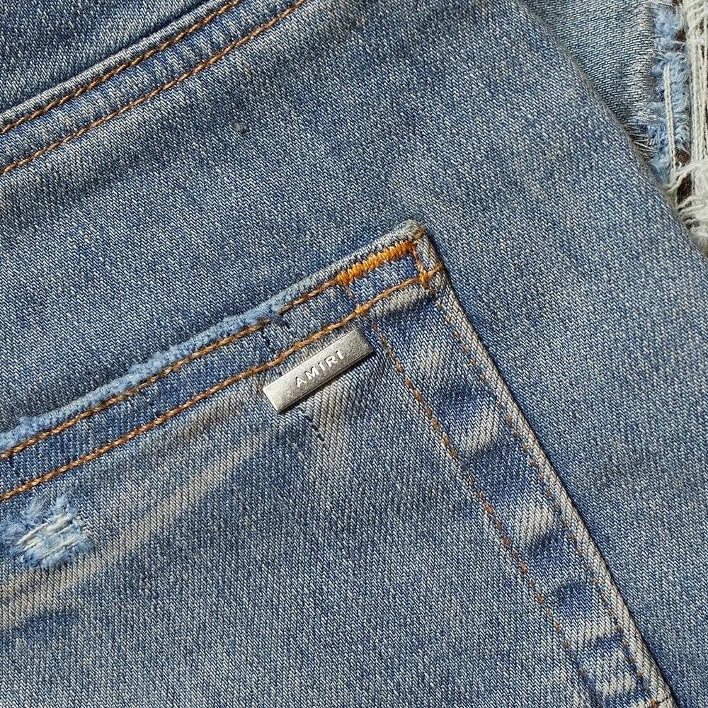 AMIRI Ultra Suede MX1 Jean in Clay Indigo Amiri