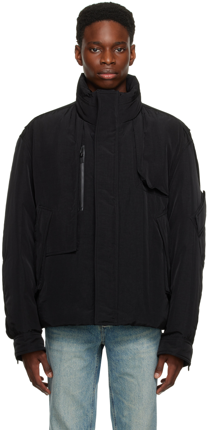 Solid Homme Black MultiPocket Down Jacket Solid Homme