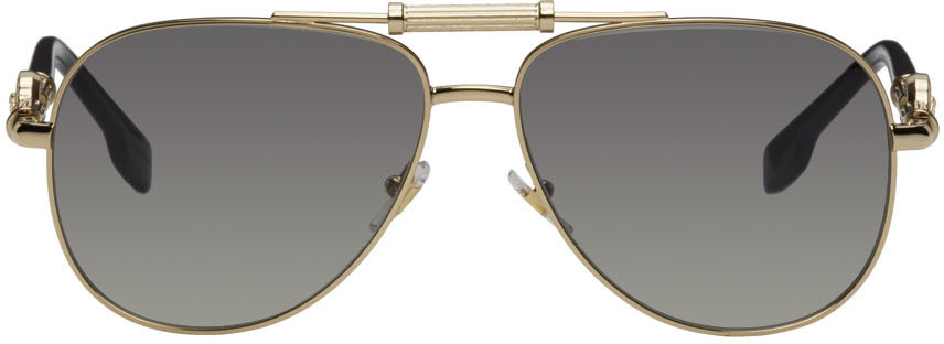 Versace Gold Aviator Bridge Sunglasses Versace