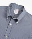 Brooks Brothers Men's Madison Relaxed-Fit Sport Shirt, Stretch Performance Series with COOLMAX, Gingham | Navy