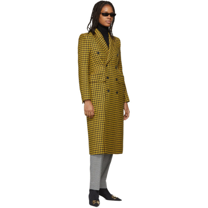 balenciaga houndstooth coat