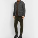 Oliver Spencer - Fishtail Cotton-Corduroy Trousers - Men - Green