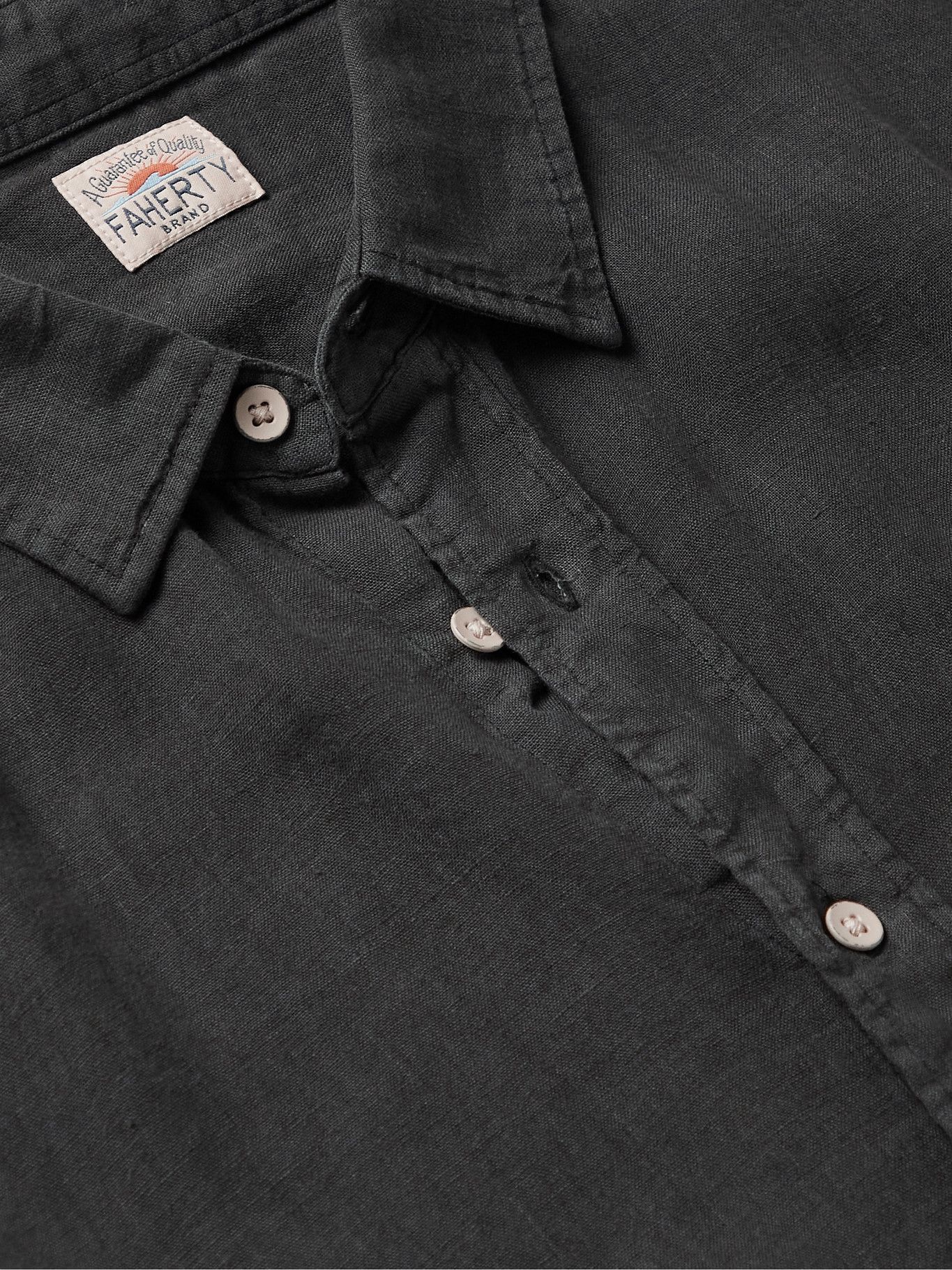 FAHERTY - Laguna Linen Shirt - Black Faherty