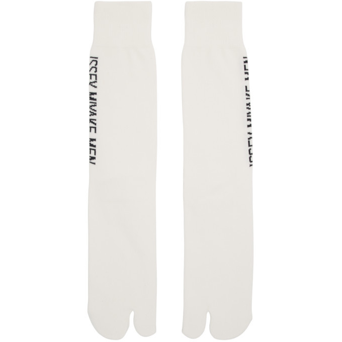 Issey Miyake Men White Tabi Socks Issey Miyake Men