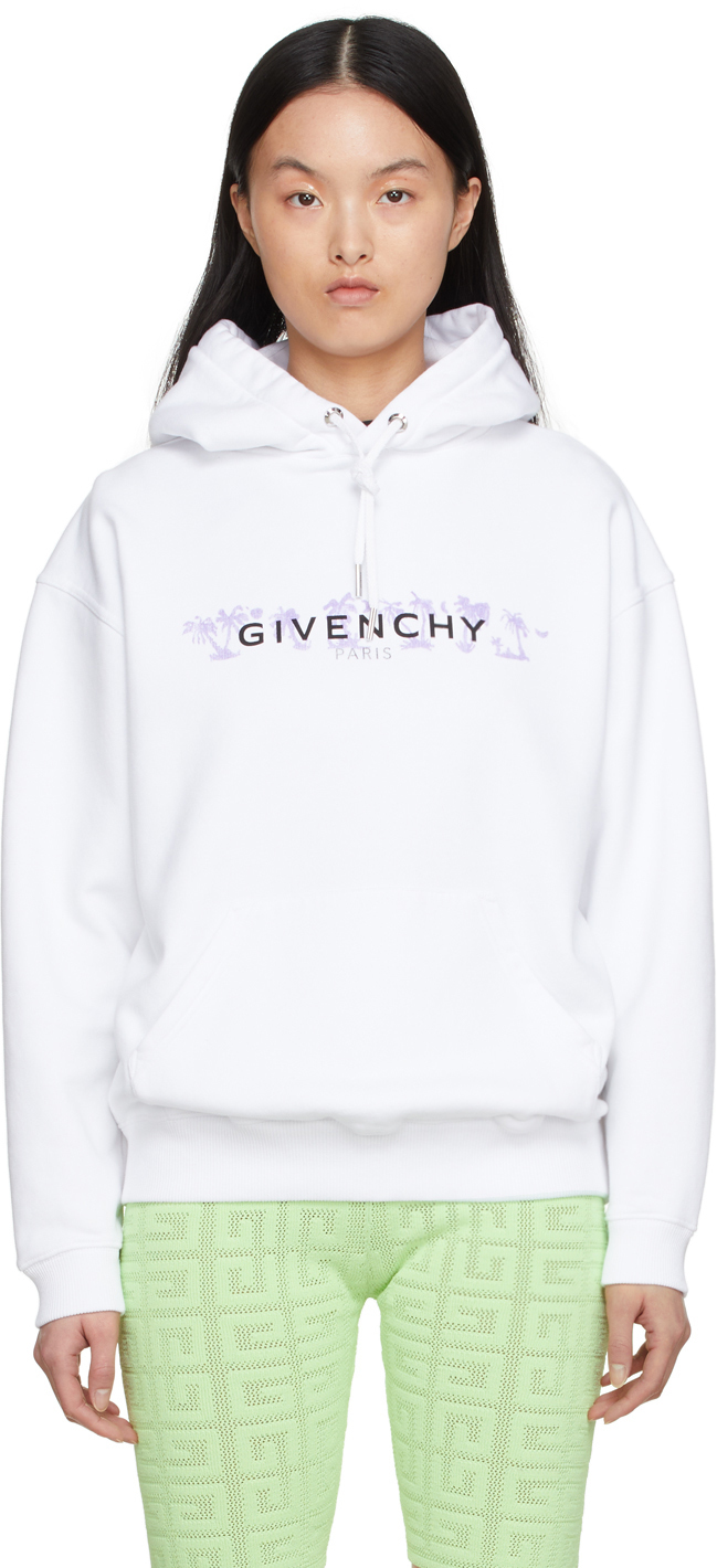 Givenchy White Cotton Hoodie Givenchy