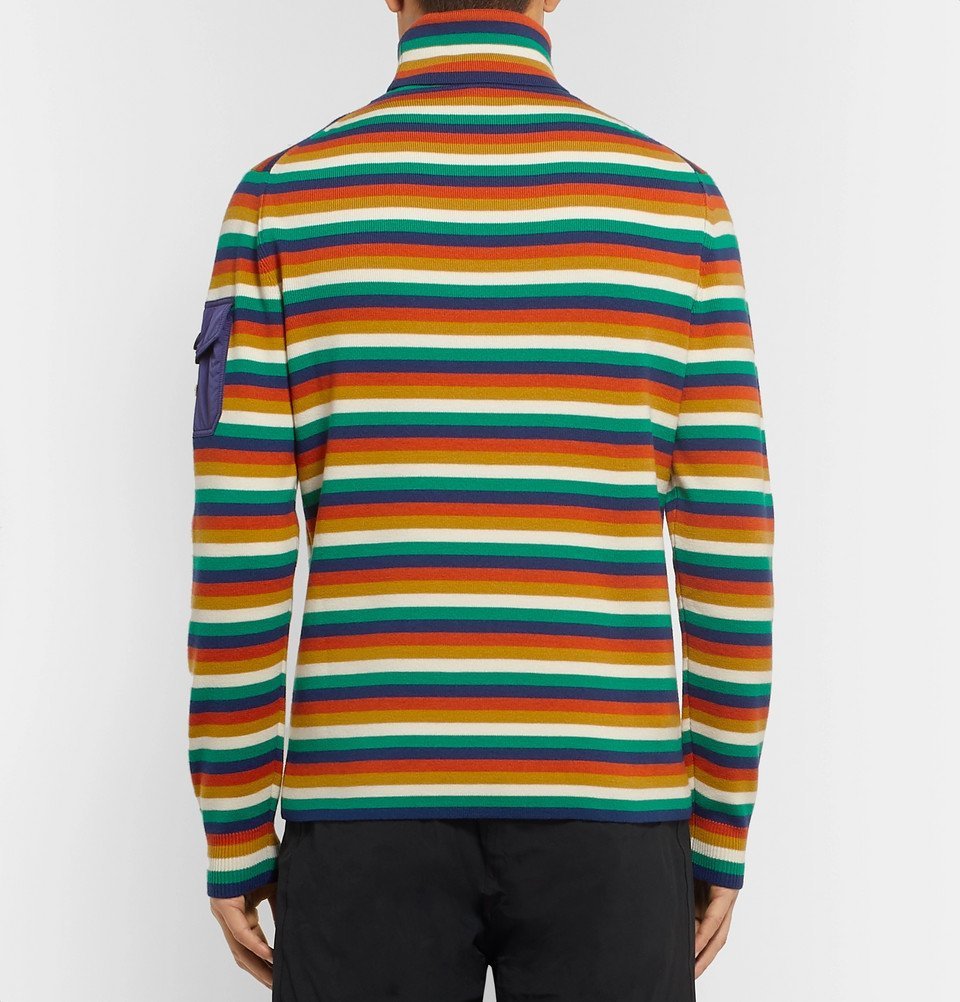 Moncler Genius Striped Merino Wool Blend Ski Rollneck Base Layer Men Multi Moncler Genius
