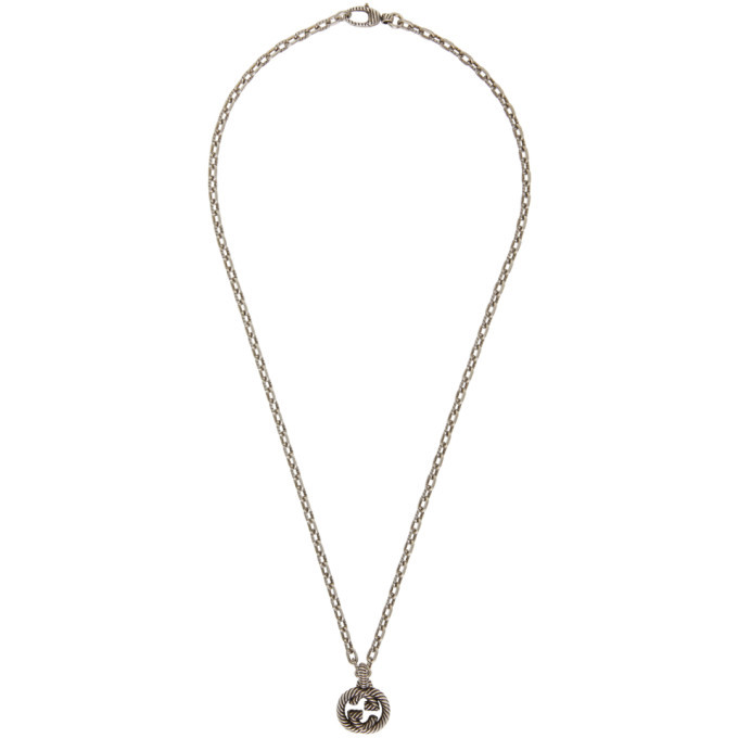 gucci silver chain necklace