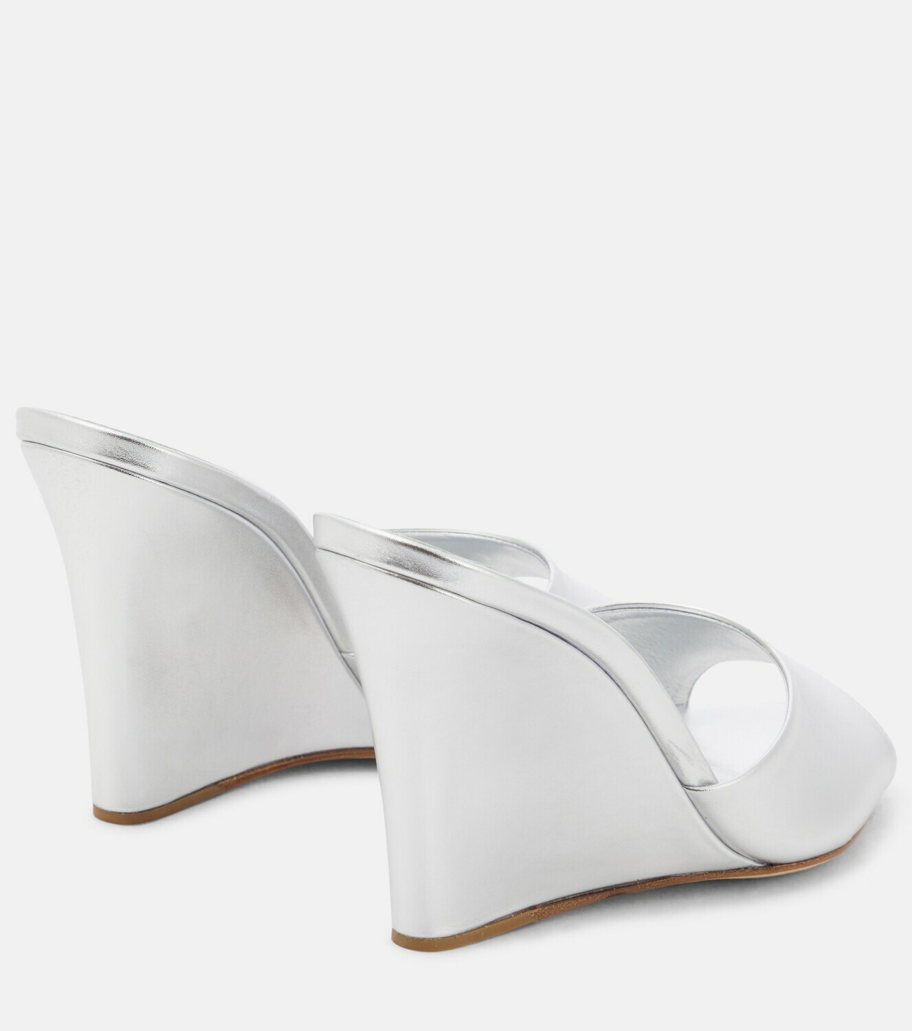 Paris Texas - Wanda metallic leather wedge mules Paris Texas