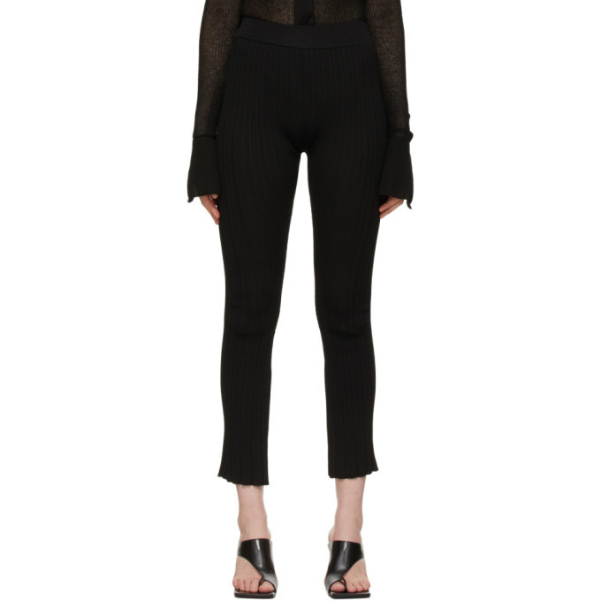System Black Slit Hem Lounge Pants System