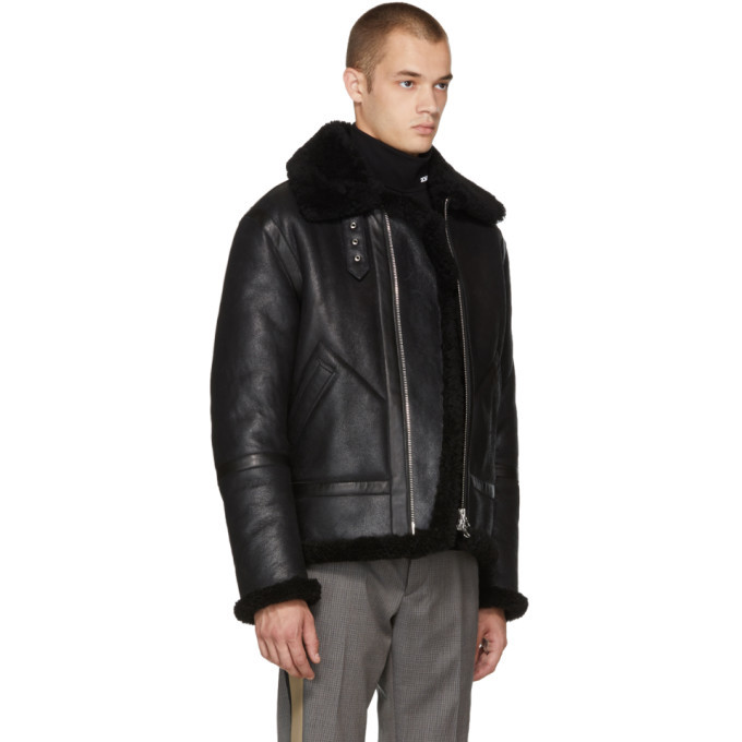 Acne Studios Black Shearling Ian Jacket Acne Studios