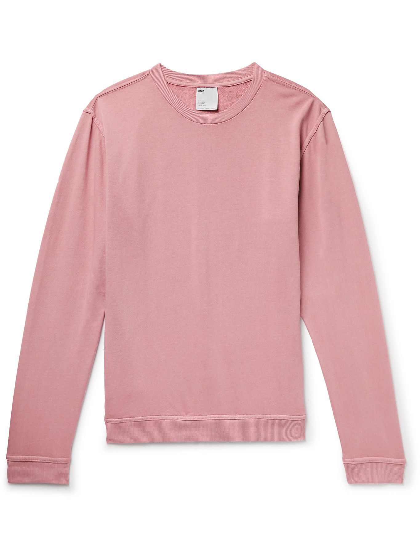 Onia - Garment-Dyed Cotton-Jersey Sweatshirt - Pink Onia