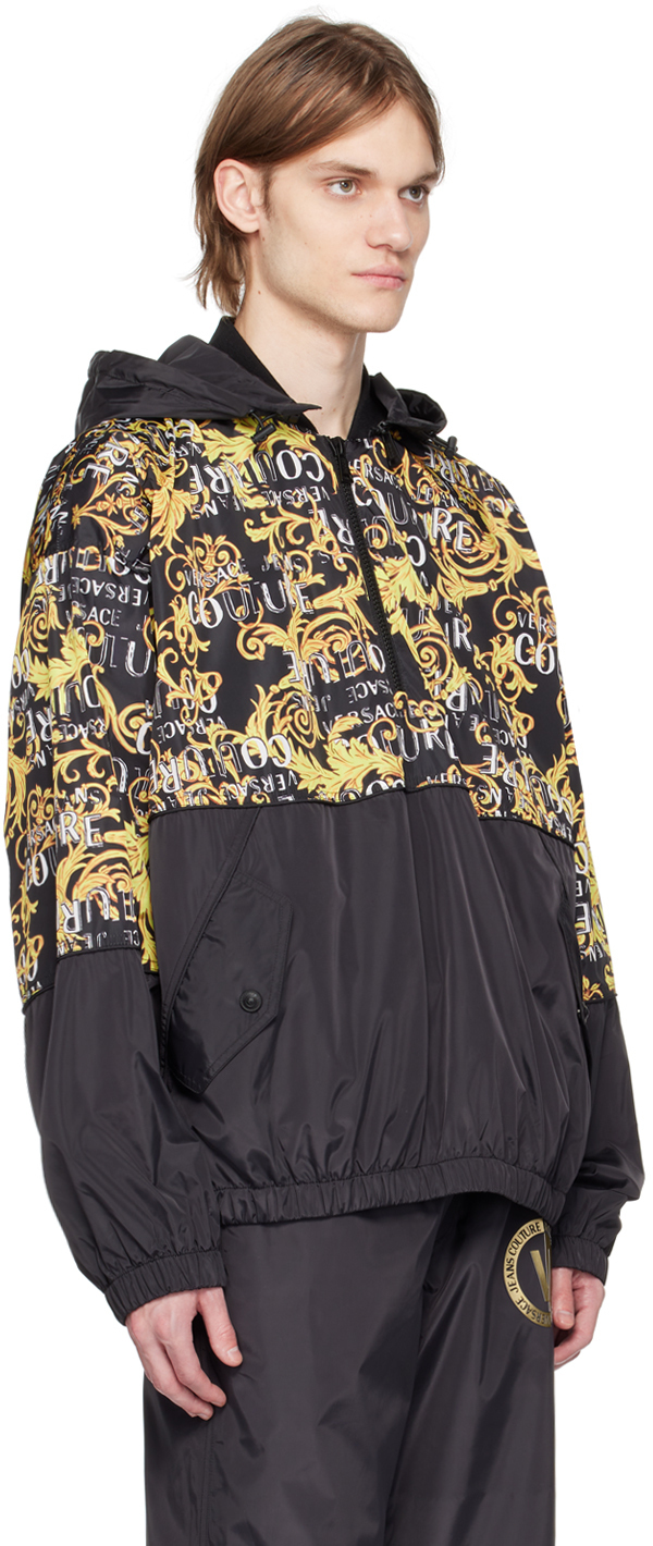 Versace Jeans Couture Black Hooded Jacket Versace