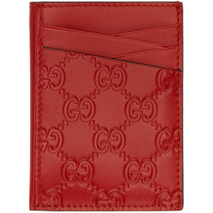 gucci red cardholder