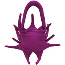 Paula Canovas Del Vas Purple Spikes Top Handle Bag