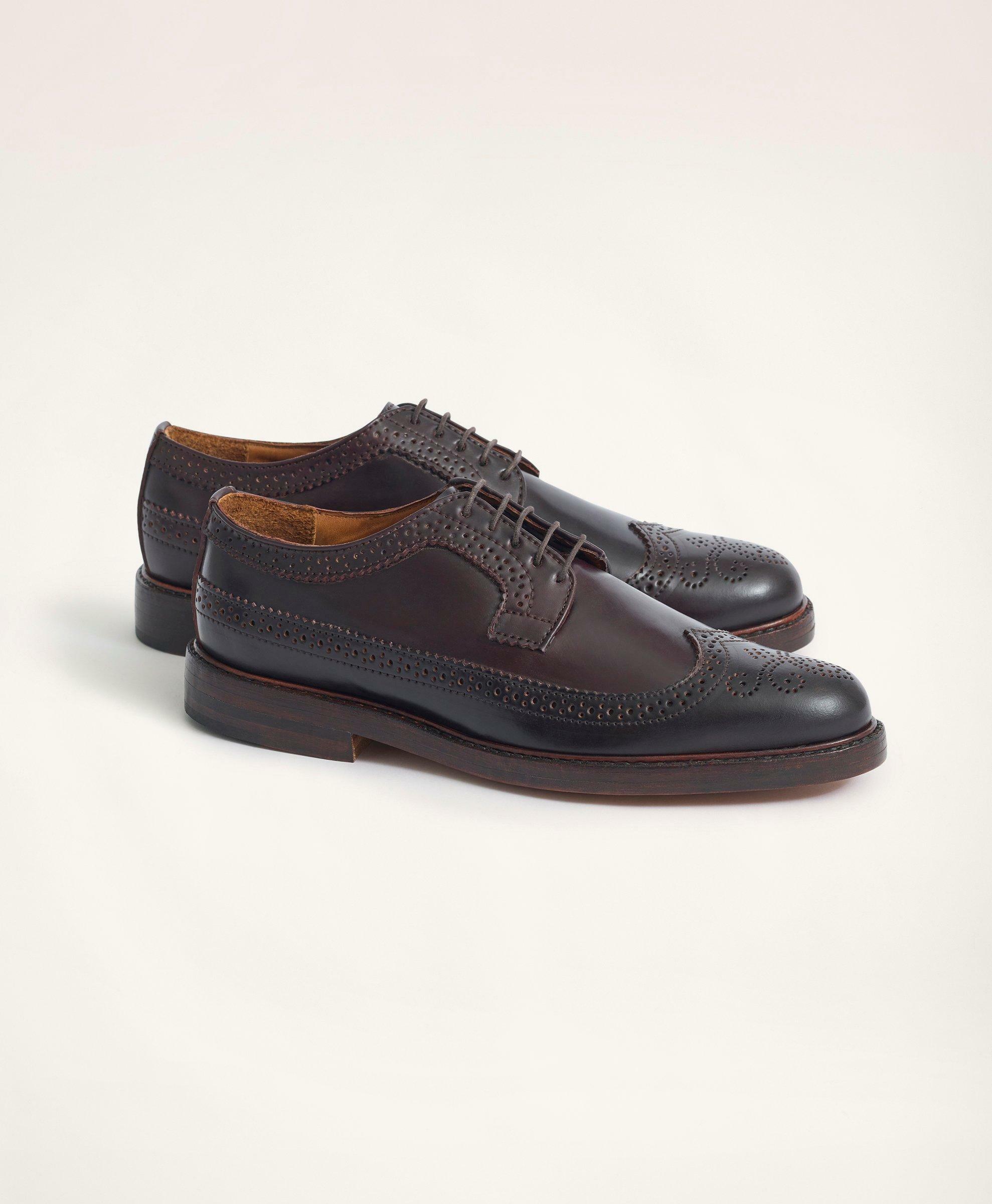Brooks Brothers Men's Rancourt Cordovan Longwing Shoes | Burgundy