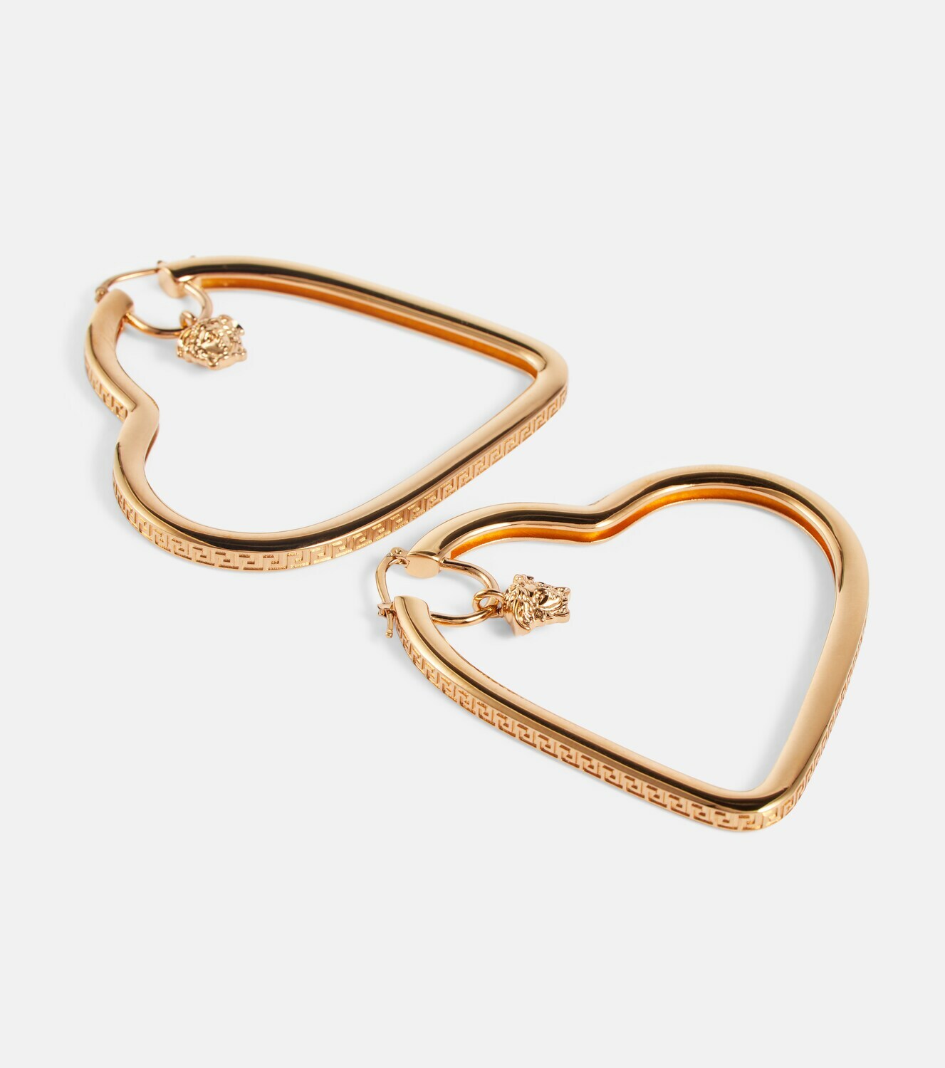 Versace - Medusa heart-shaped hoop earrings Versace