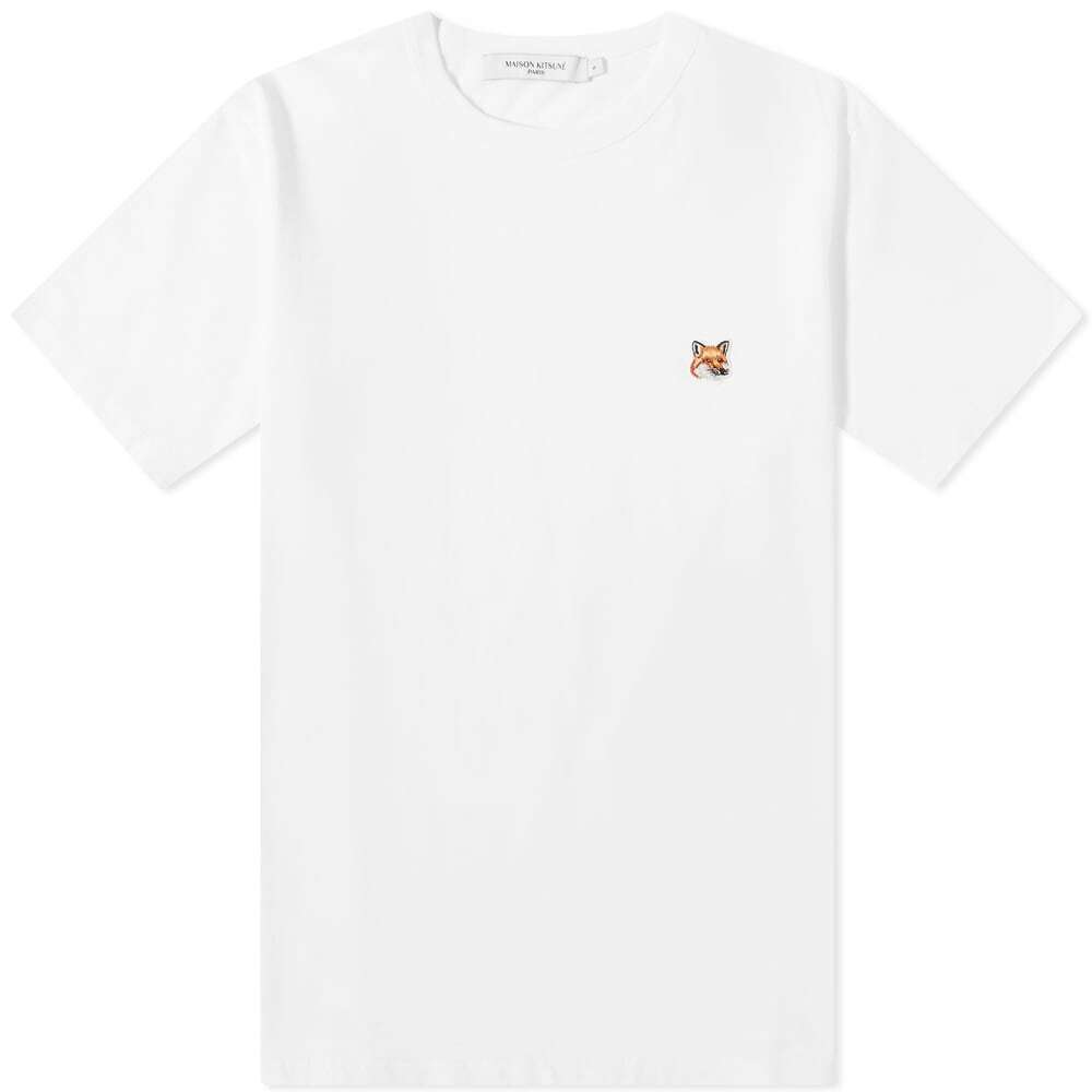 Photo: Maison Kitsuné Men's Fox Head Patch Classic T-Shirt in White