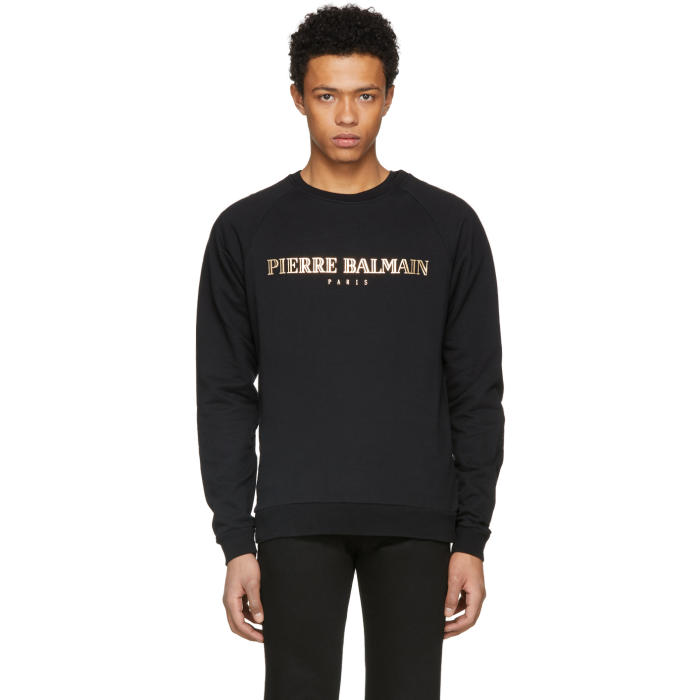 Pierre Balmain Black Logo Sweatshirt Pierre Balmain