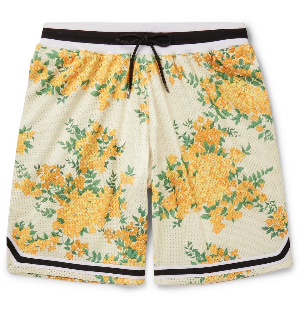 floral mesh shorts