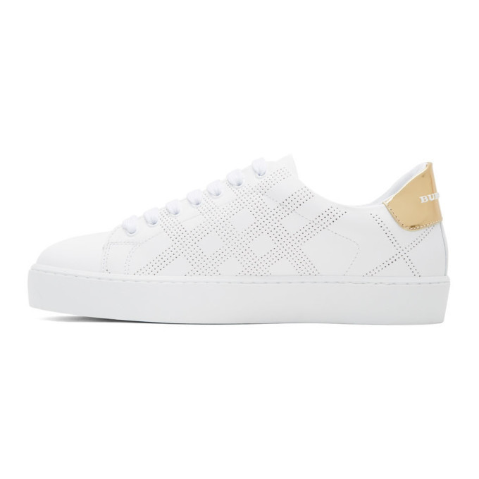 Burberry White Westford Check Sneakers Burberry