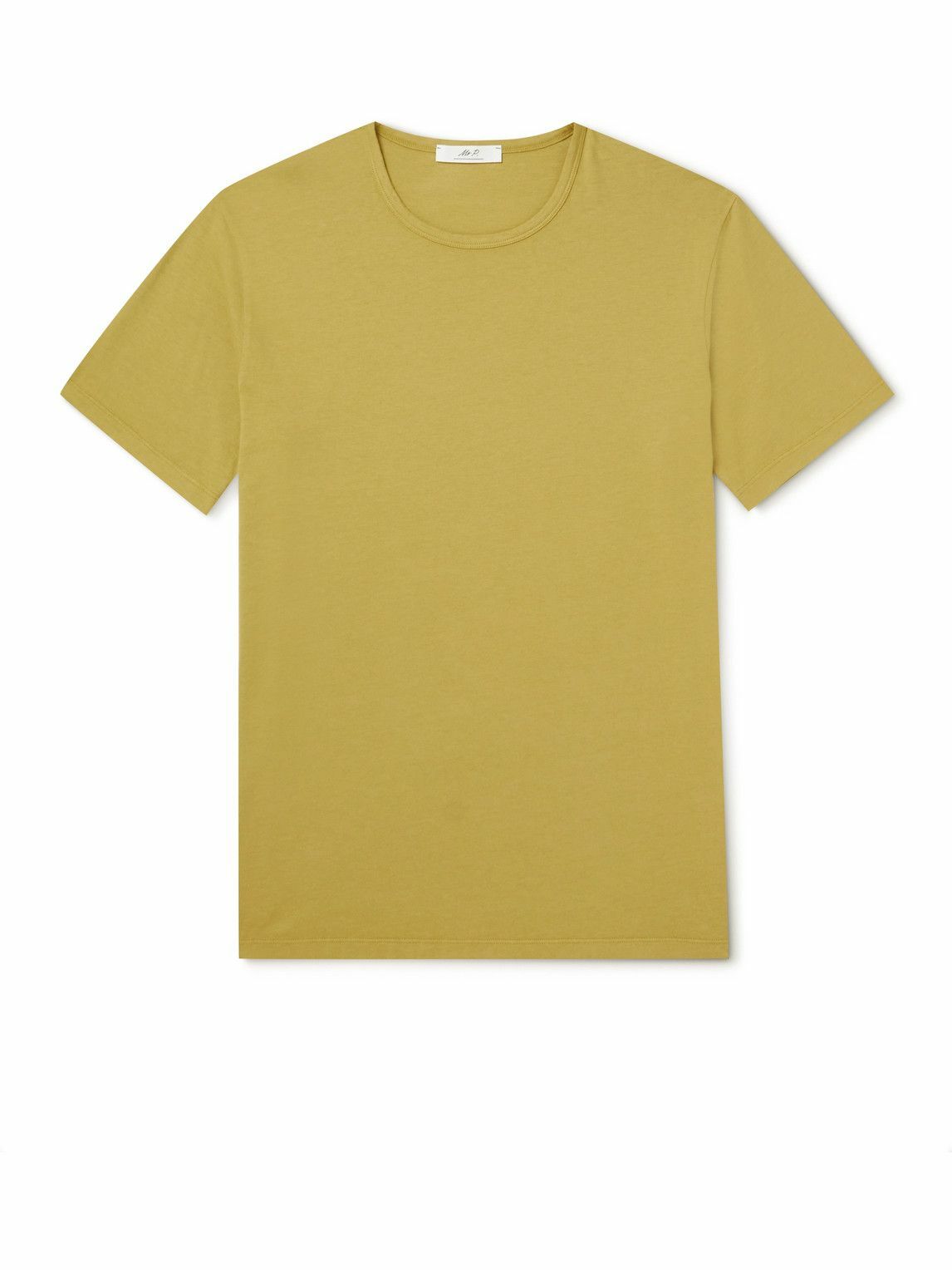 Mr P. - Garment-Dyed Organic Cotton-Jersey T-Shirt - Yellow Mr P.